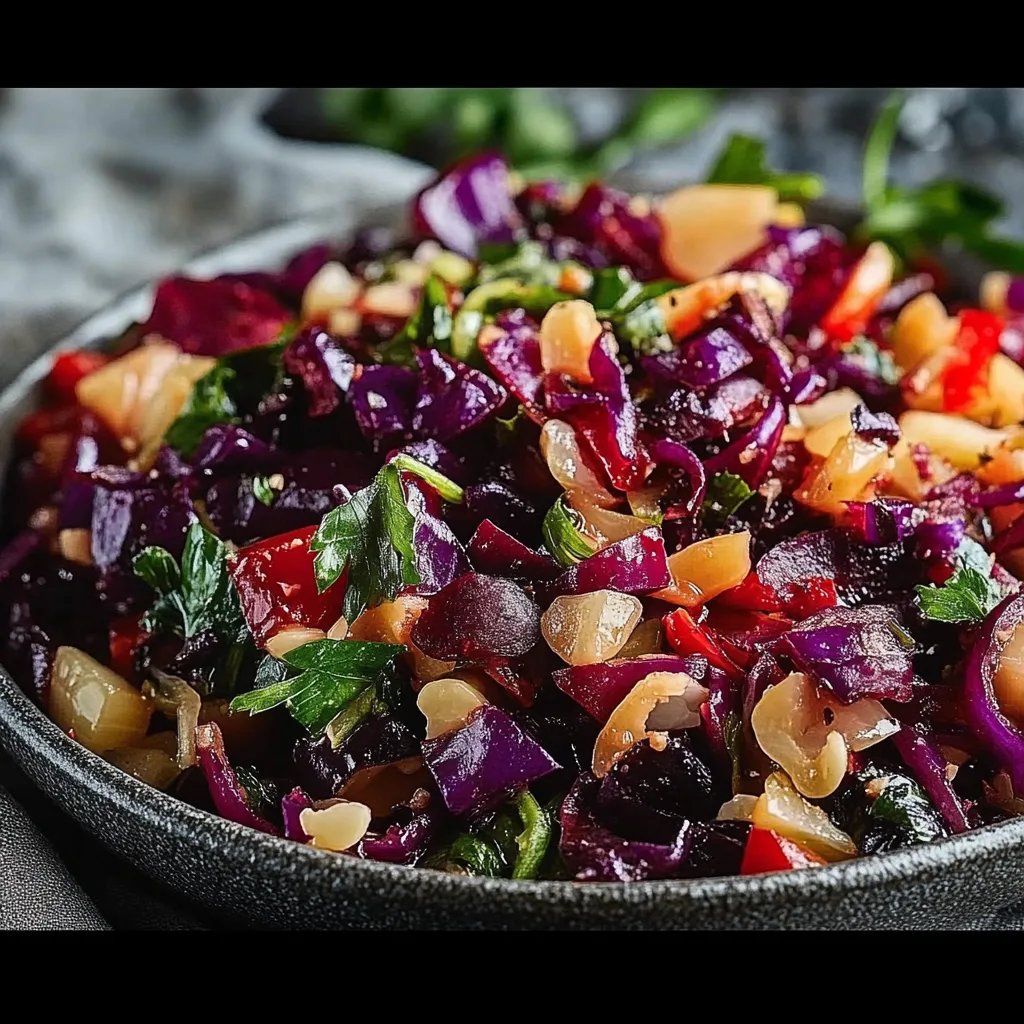 Rotkohlsalat für Döner