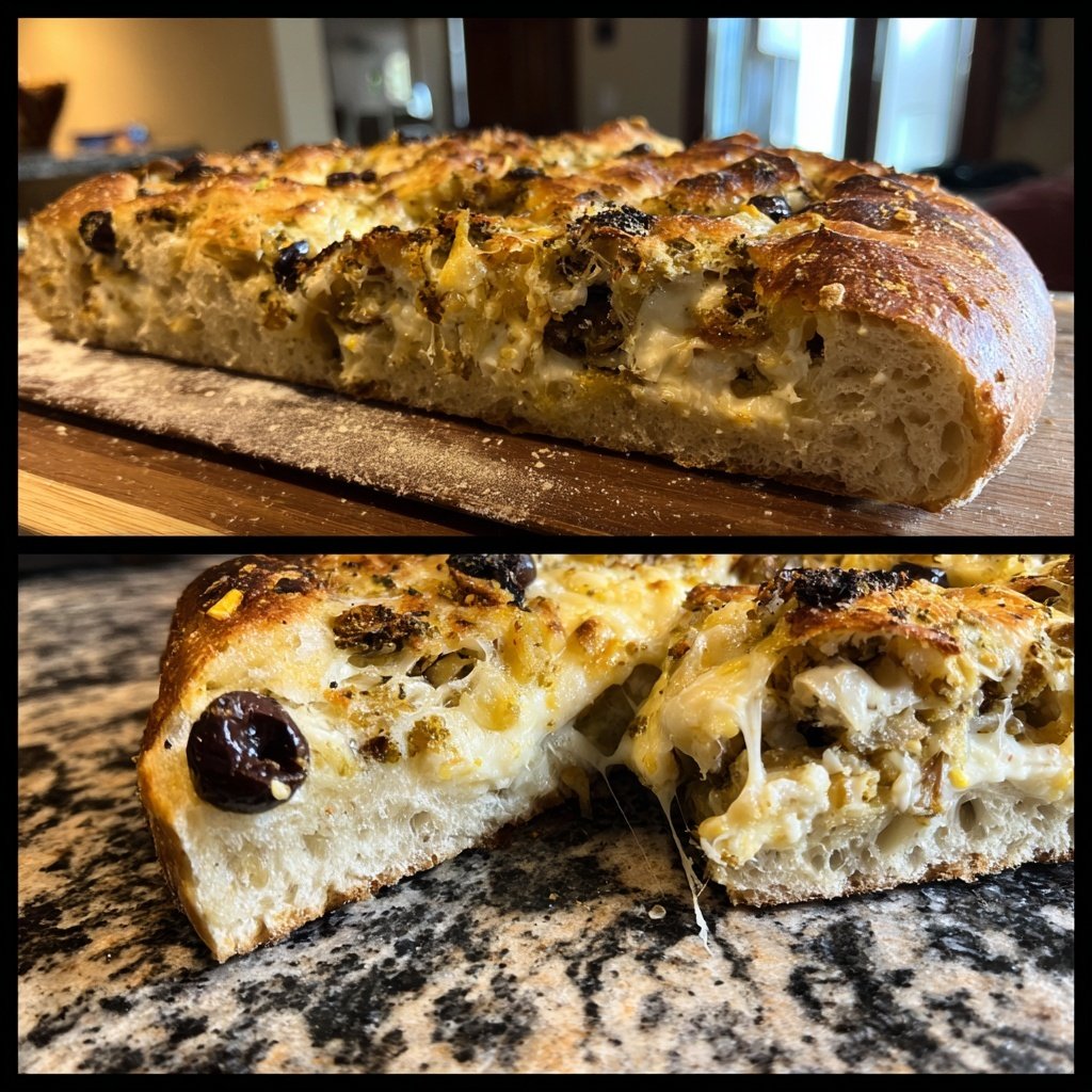 Zupfbrot Mit Oliven Und Käse