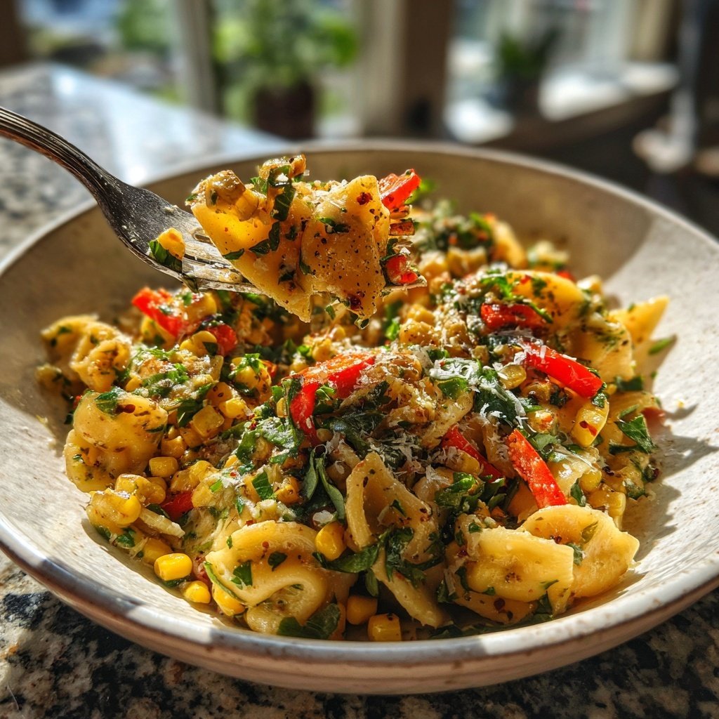 Mediterraner Nudelsalat Mit Mais