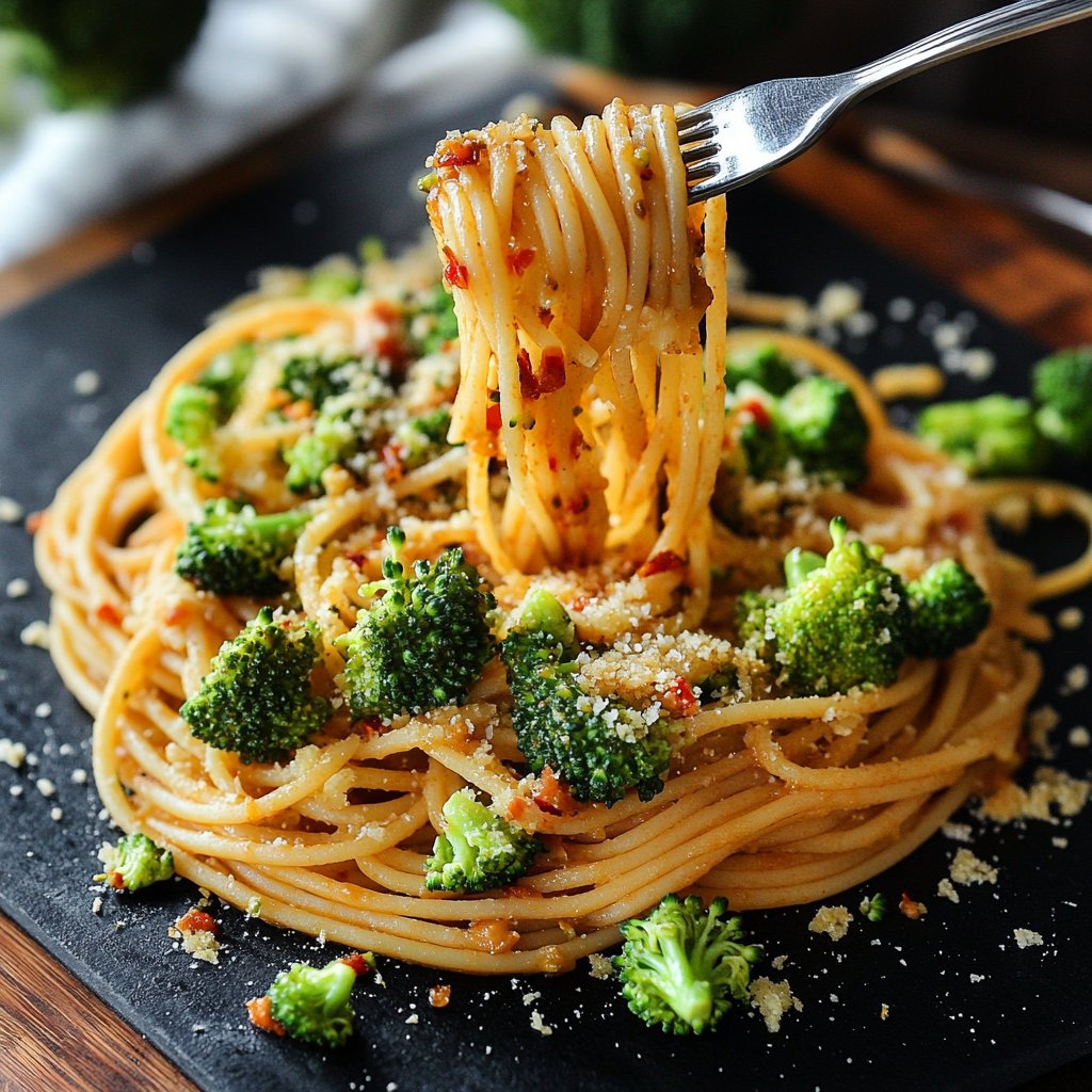 Spaghetti mit Brokkoli und Chili