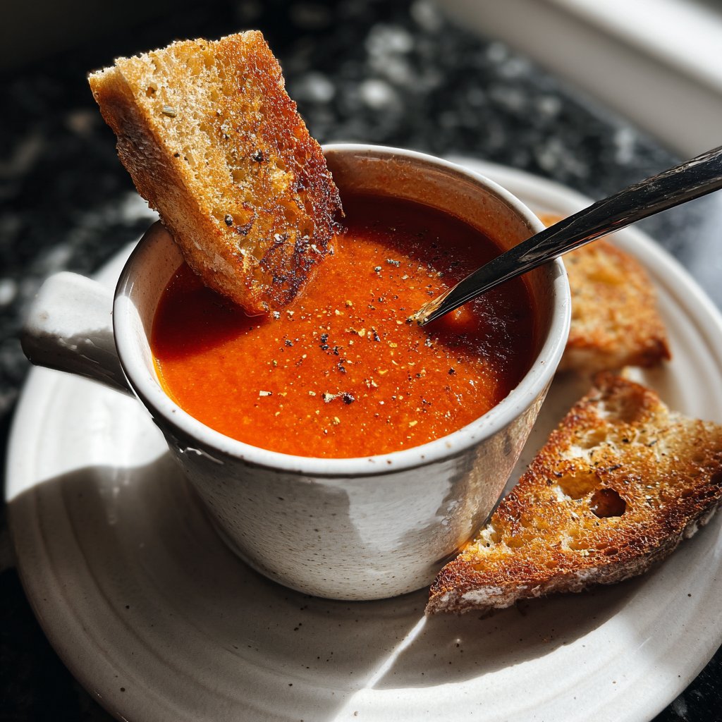 Tomatensuppe mit Ofentomaten