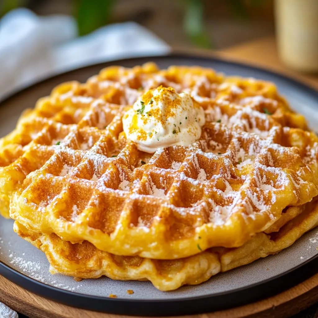 Kürbiswaffeln süß