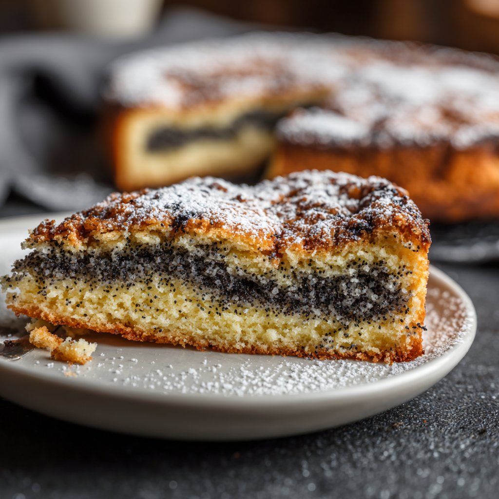 Blechkuchen mit Mohnfüllung